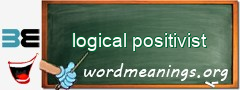 WordMeaning blackboard for logical positivist